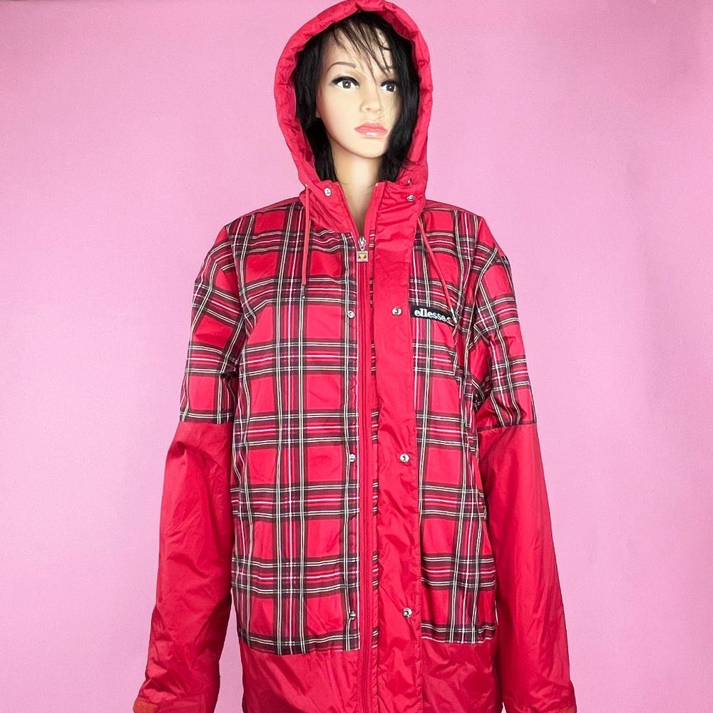 Ellesse Anorak With Embroidered Chest Logo In Check